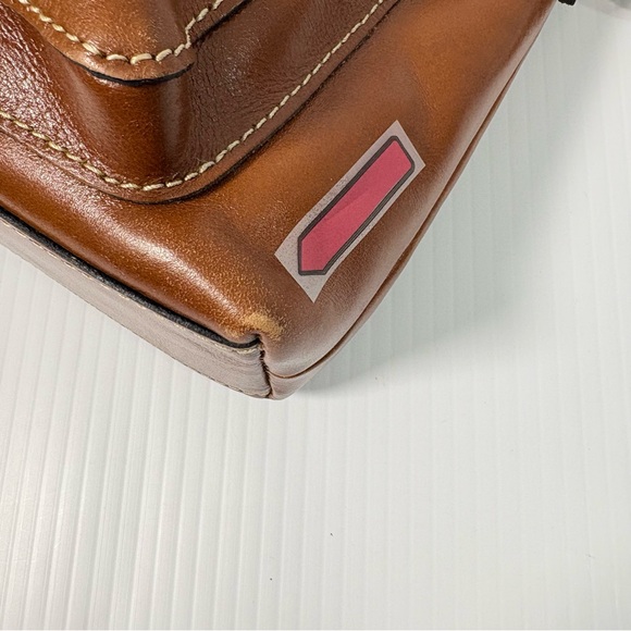 Patricia Nash Avellino Brown Full Grain Leather Adjustable Strap Crossbody Bag - Picture 8 of 16